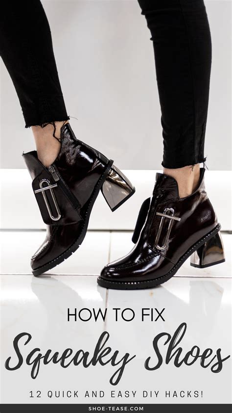 squeaky fake leather shoes|how to fix a squeaky shoe.